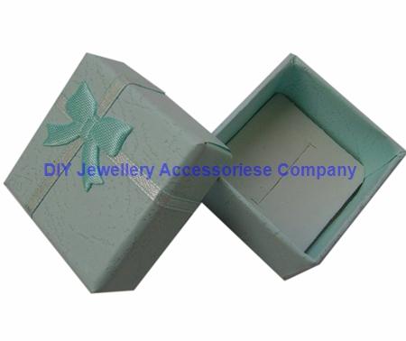 24pcs/Lot Fashion Ribbon Jewelry Box  Multi Colors Ring Earrings Pendant 4x4x3cm Display Packaging Gift