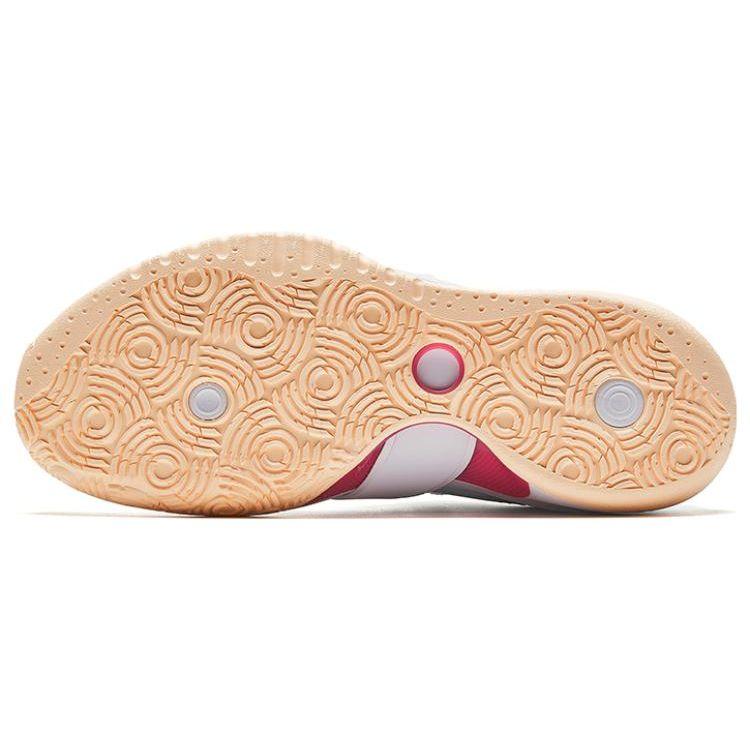 Anta Drei-Punkt Rain Lite Rutschfeste Verschleißfeste Low-Top Basketballschuhe Herren Sneaker Weiß Gelb 912321603S-2