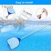 Laubkescher für Pools, ultrafeines Netz mit langer Aluminiumstange, abnehmbares Pool-Reinigungsnetz, Laubfänger