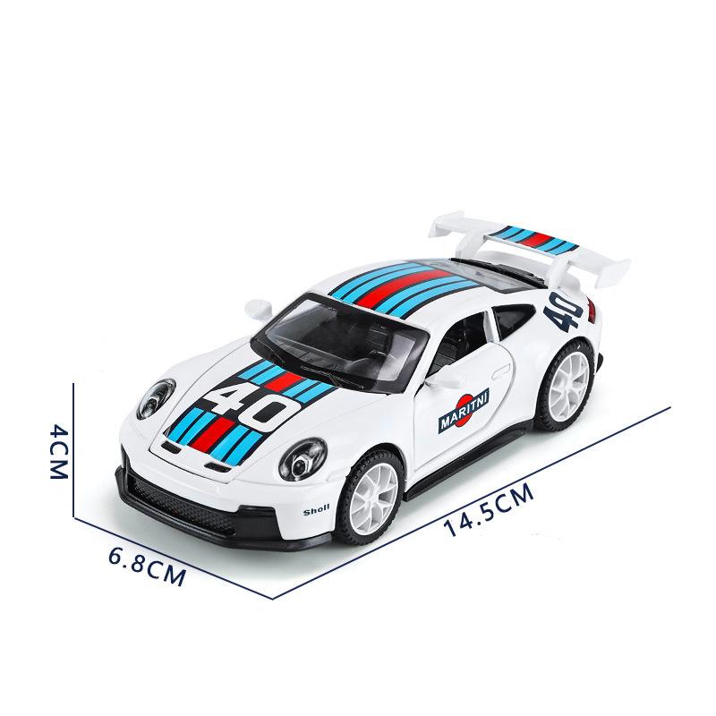 1:32 911 GT3 RS Leichtmetall Sportwagen Modell Druckguss Metall Rennwagen Fahrzeuge Modell Hohe Simulation Sound Licht Kinderspielzeug Geschenk Junge