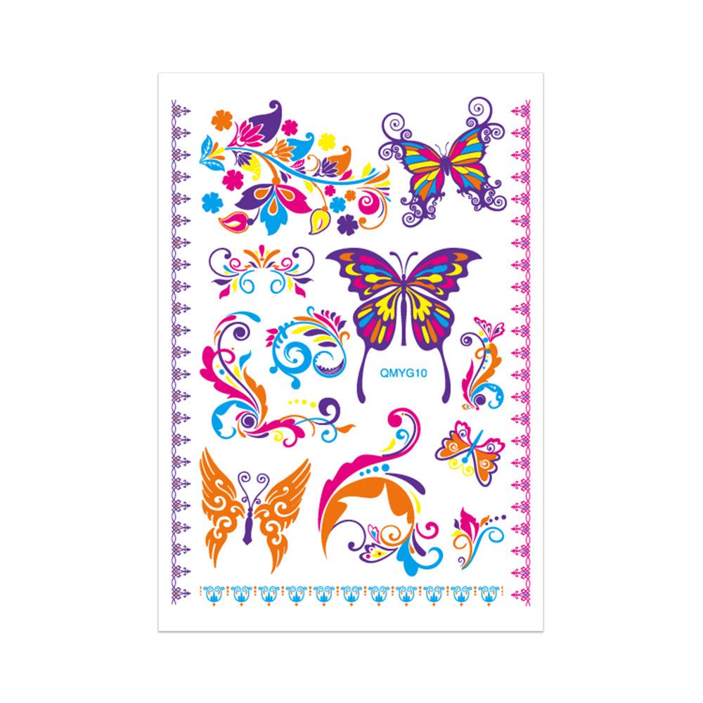 Creative Fluorescent Waterproof Full Arm and Face Tattoo Sticker