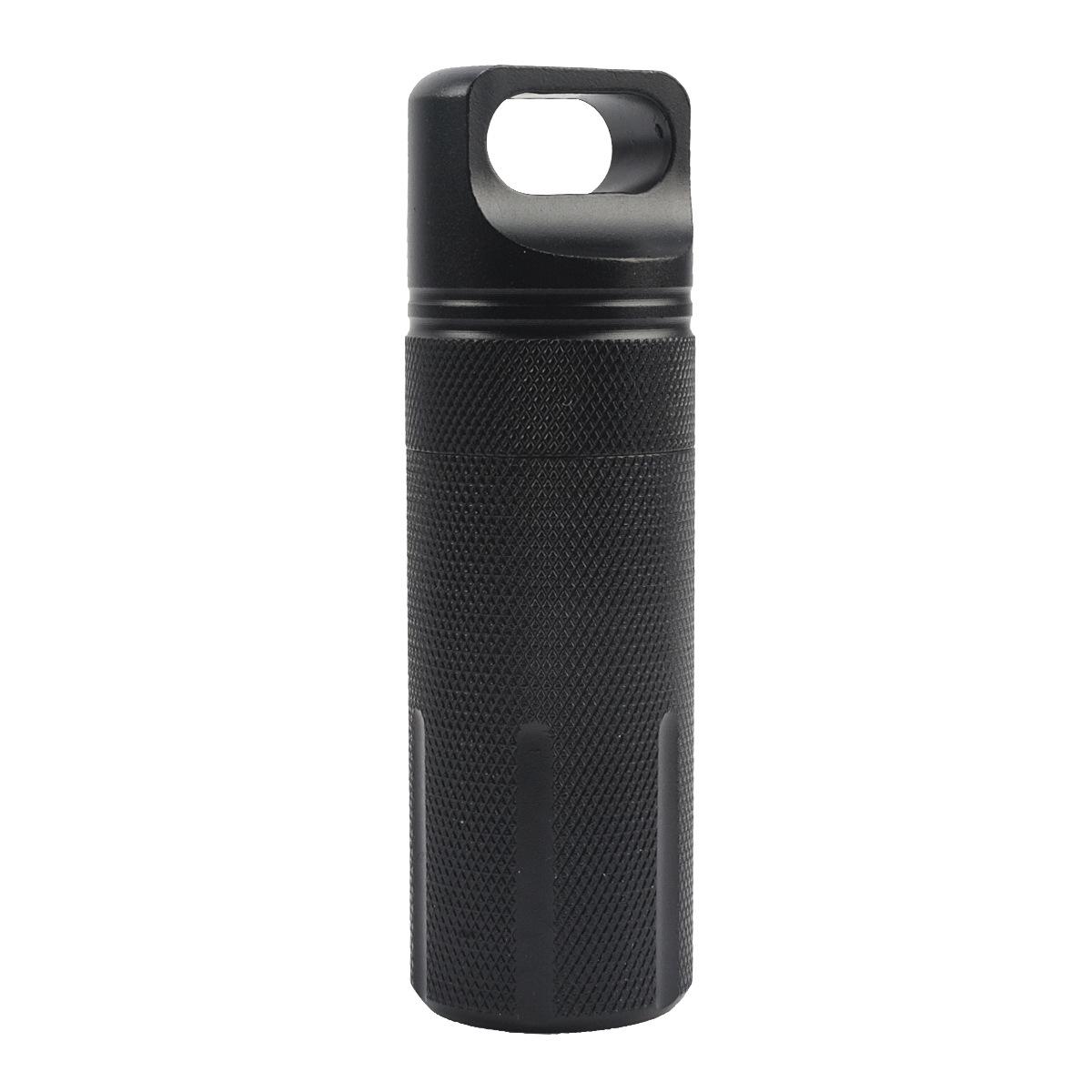 Portable Keychain Pill Holder Pill Organizer Travel Waterproof Match Container Aluminum Airtight Keychain Container Travel Size