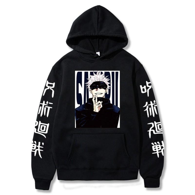 Bluza Męska Damska Casualowa Unisex Streetwear Moda Jujutsu Kaisen Jesień Zima Ubrania Bluza z Długim Rękawem