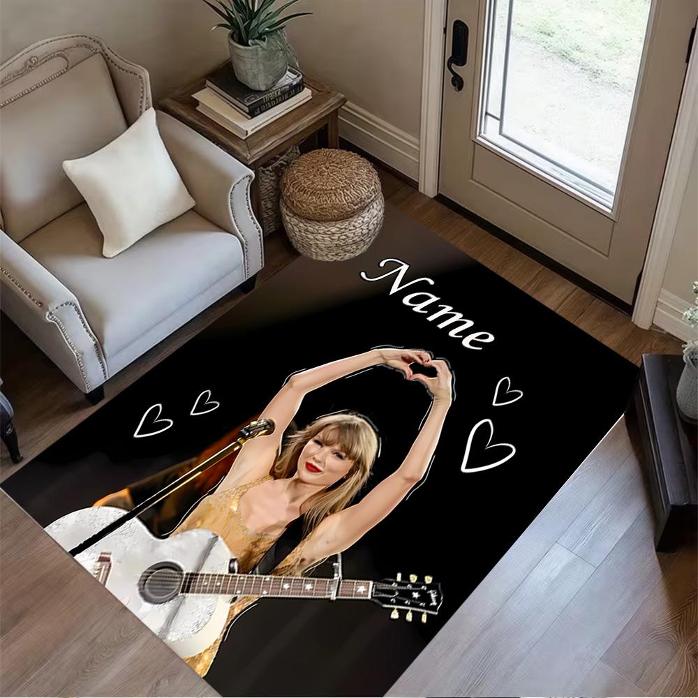 Love Concert Customize Text Carpet Suitable for Playrooms Balcony Game Room Foyer Antislip Carpet Anime Office Decor
