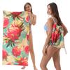 Microfiber Collapsible Sand Towel With Storage Bag For Beach Use