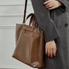 Top Layer Vegetable Tanned Simple Underarm Bag Single Shoulder Crossbody Bag Commuting Large Capacity Tote Bag