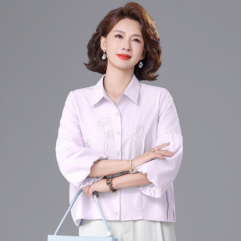 

2026 New Style Mother s Day Noble Lady Spring/Autumn Long-Sleeve Jacket for Mom XL (105-120 kg) розовый/фиолетовый
