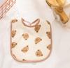 6-Layer Cotton Baby Bib - 360° Absorbent Gauze, Korean Style