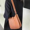 First Layer Cowhide Evelyn Bag Genuine Leather Women's Bag Lychee Patterned Bucket Bag Mini Casual Shoulder Crossbody Bag