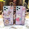 Ring Lanyard Phone Case For Blackview A95 Waterproof Silicone Anti-dust Wristband Cartoon Back Cover Durable Shockproof