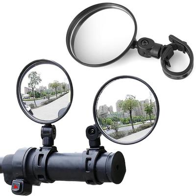 1/2Pcs Rotatable Bicycle Handlebar Rearview Mirror Unbreakable Universal Easy To Install Adjustable Handlebar Mounted Convex Mirror Accessories