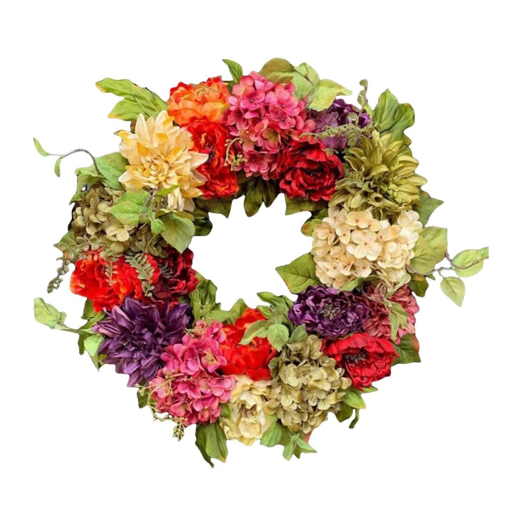 Simulation Wreath Door Decoration European And American Hydrangea Vine Ring Window Decoration Wall Hanging