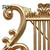 Music Symbol Badge European Classical Harp Brooch Pin, Golden Plated Musical Instruments Vintage Accessory for Men Women Lightweight Alloy
