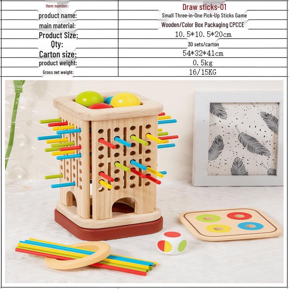 Cross-Border Montessori Wooden Dice Game for Kids – Educational, Colorful Math and Parent-Child Interaction Toy