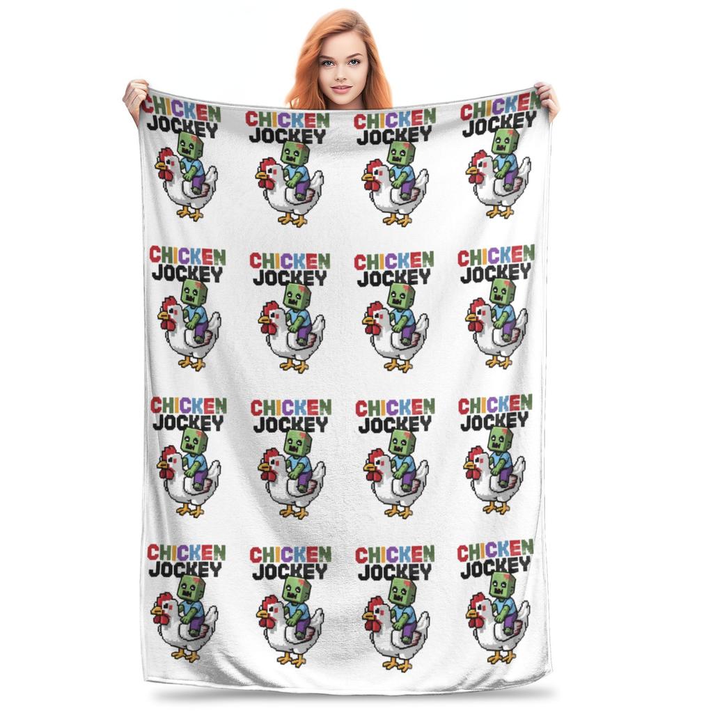 Chicken Jockey Blankets  Fuzzy Awesome Soft Throw Blankets for Home All Season