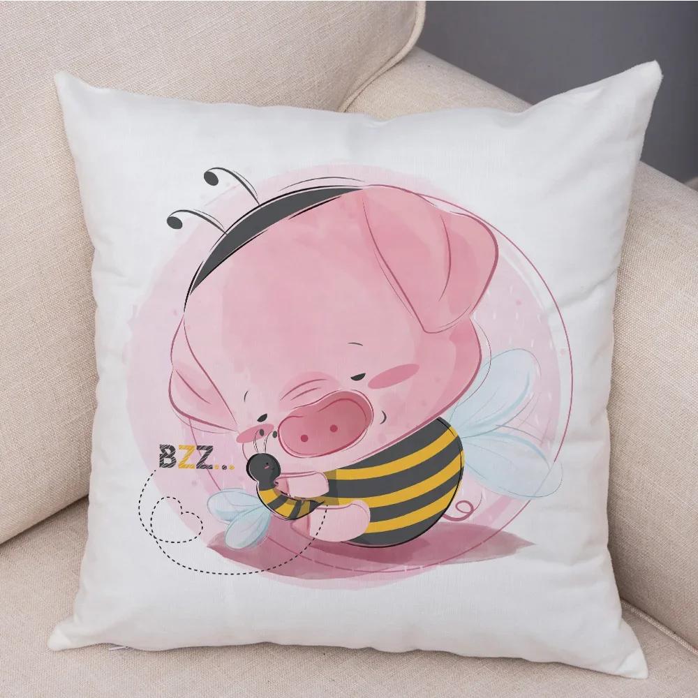 Super Soft Plush Cute Cartoon Giraffe Eleghant Lion Pillow Case Nordic Kids Room Decor Lovely Animal Cushion Cover for Sofa Home