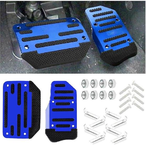 2PCS Non-Slip Car Pedal Covers, Automatic Transmission Gas Pedal Brake Pedal Cover, Aluminum Alloy Pedal Pads For Safe Driving, Car Replacement