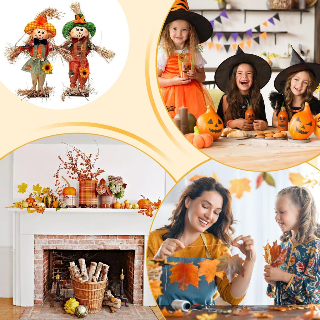 Scarecrow Decorations Fall Outdoor Scarecrow Decorations Fall Stuffed Scarecrow Ornaments for Fall Thanksgiving Halloween