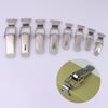 Stainless Steel Spring Loaded Draw Toggle Latch Clamp Clip Silver Hasp Latch Catch Clasp 90 Degrees Duck-Mouth Buckle Hook Lock