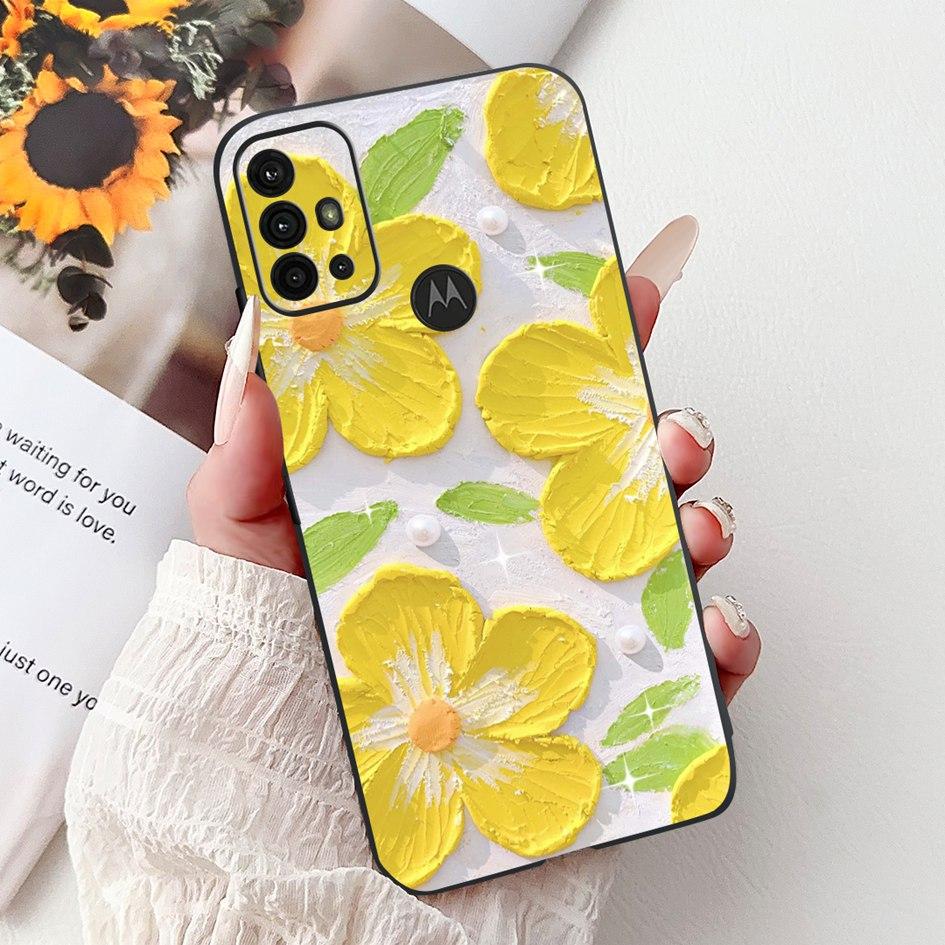 Case For Motorola Moto G30 G20 G10 Phone Cover New Fashion Flower Soft Silicone Matte Bumper on Moto G20 XT2128-1 G 10 G 30 Capa