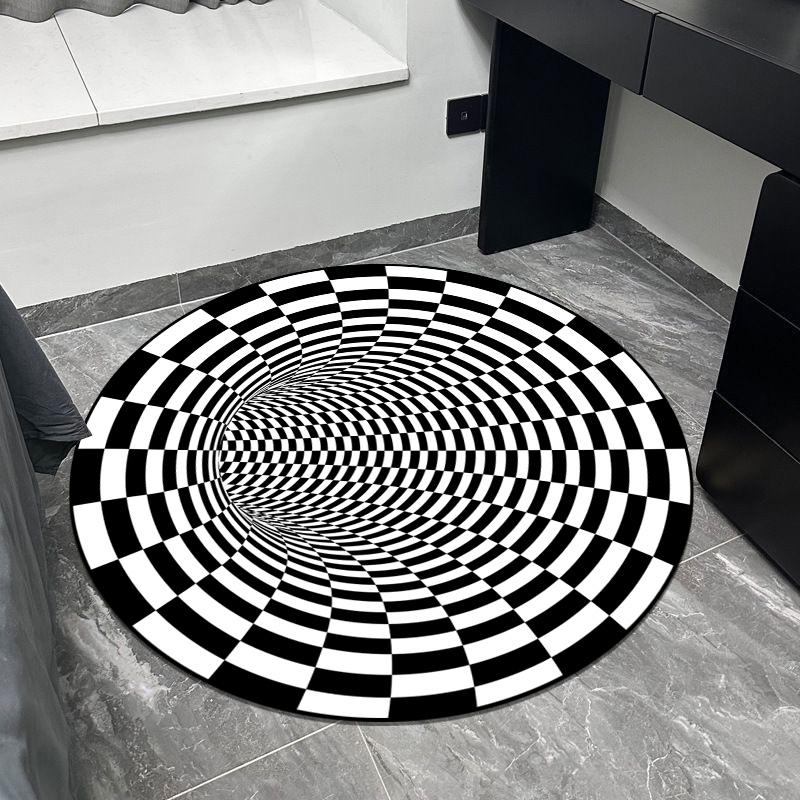

Luxury Style Round Carpet Living Room Home Decor Bedroom Round Rug Large Area Cloakroom Washable Non-slip Floor Mat Customizable 80cm 31.4 in