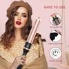 Hot Sale 5 In 1 Interchangeable Curling Wand Worldwide Dual Voltage  1H Auto-off  Double Plastic Stand  Custom Color Logo
