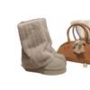 Iceland Schneestiefel für Damen mit erhöhter Innenhöhe, dicke Sohle, rutschfest, mittelhoch, flauschig, warm und aus Samt, Baumwollschuhe von Northeast