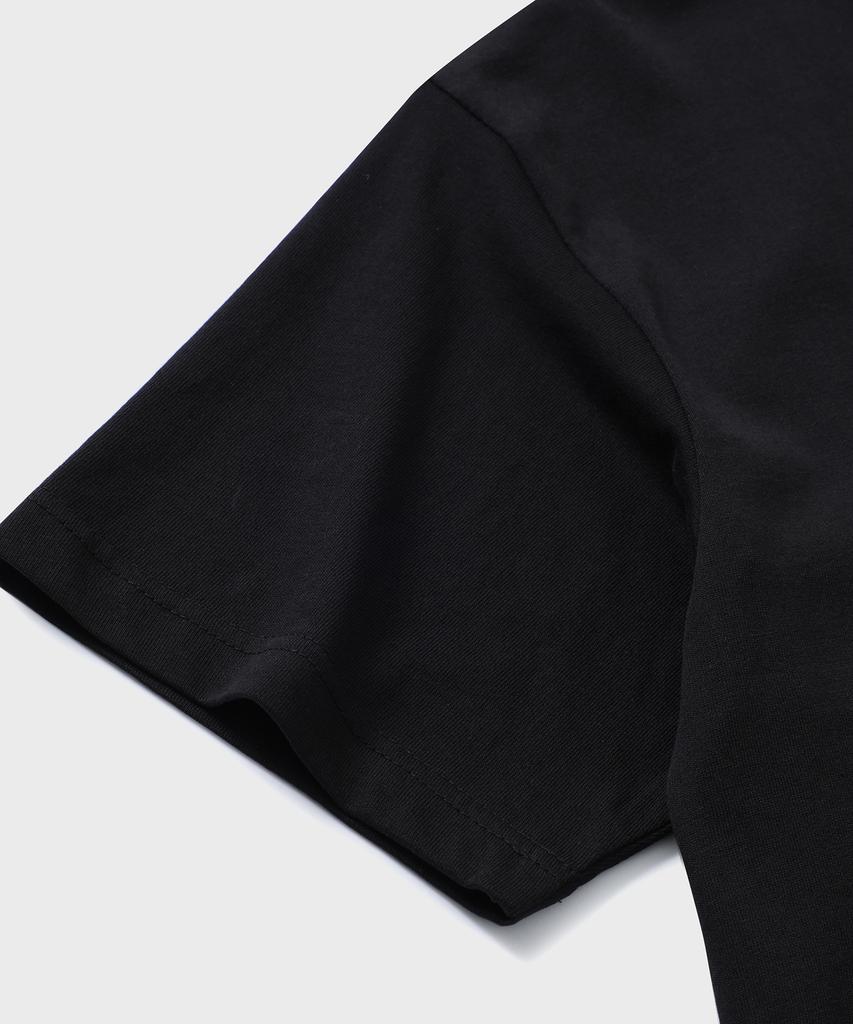 CONCEPTCOLLEGE Basic Logo Crew Neck Black Short Sleeve T-Shirt [Unisex]