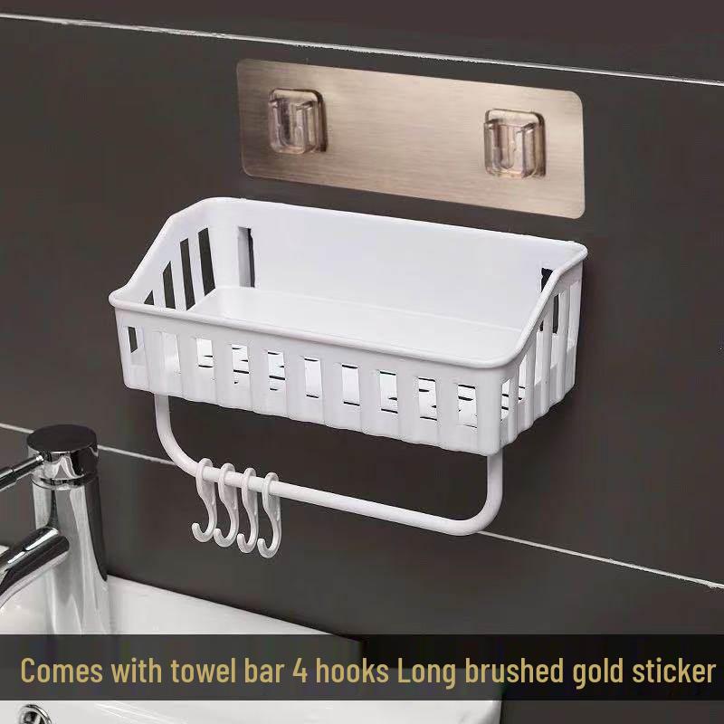 LIEI Drill-Free Suction Cup Wall-Mounted Storage Rack