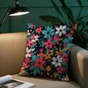 Colorful Flowers Pillow Case Plush Fabric Soft Pillowcase Double Sided Print Sofa Cushion Cover Throw
