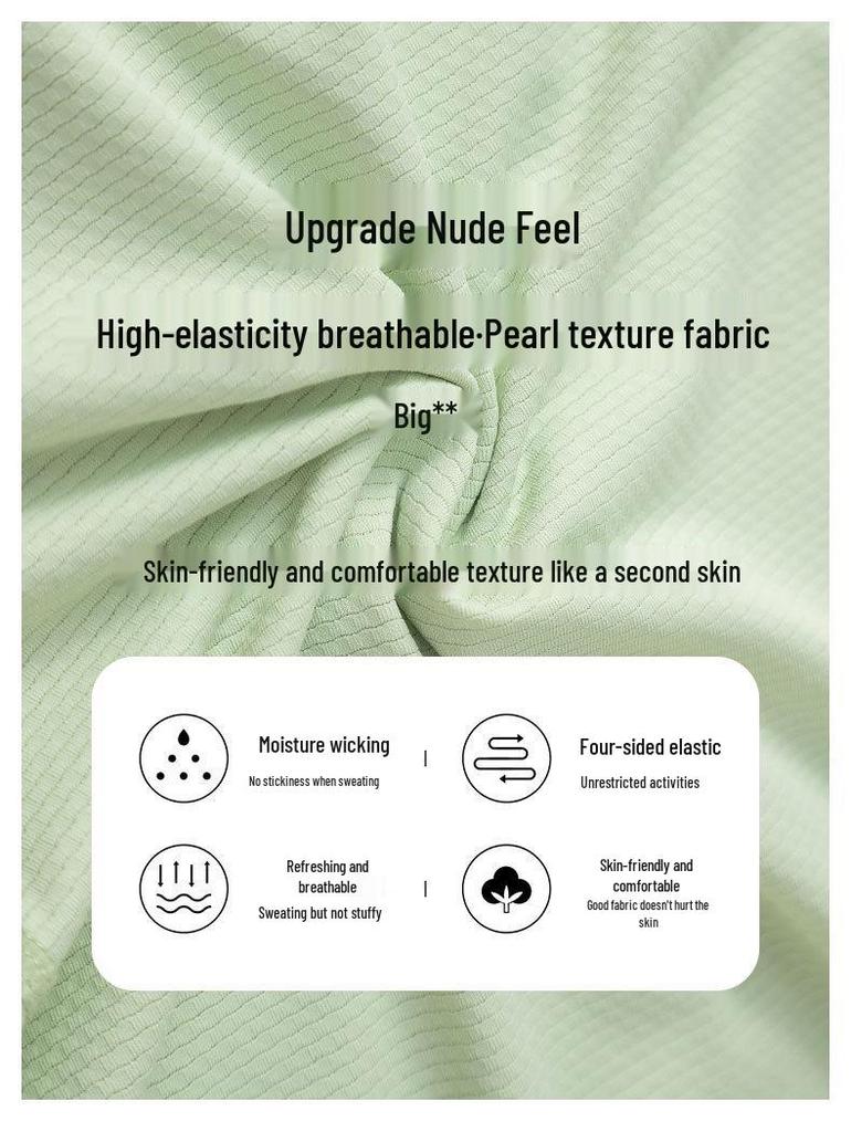 Women's Ice Silk Quick-Dry Summer Fitness Set (T-Shirt & Anti-Exposure Shorts)