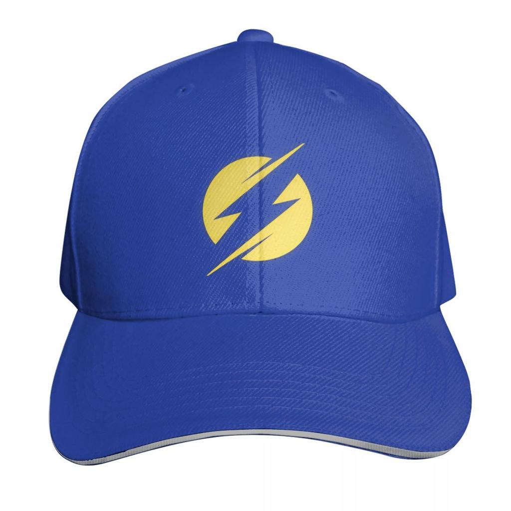 Yellow Lightning Bolt Thunder Baseball Cap Bobble Hat Brand Unisex Cap Vintage Big Size Hat Designer Unisex Womens