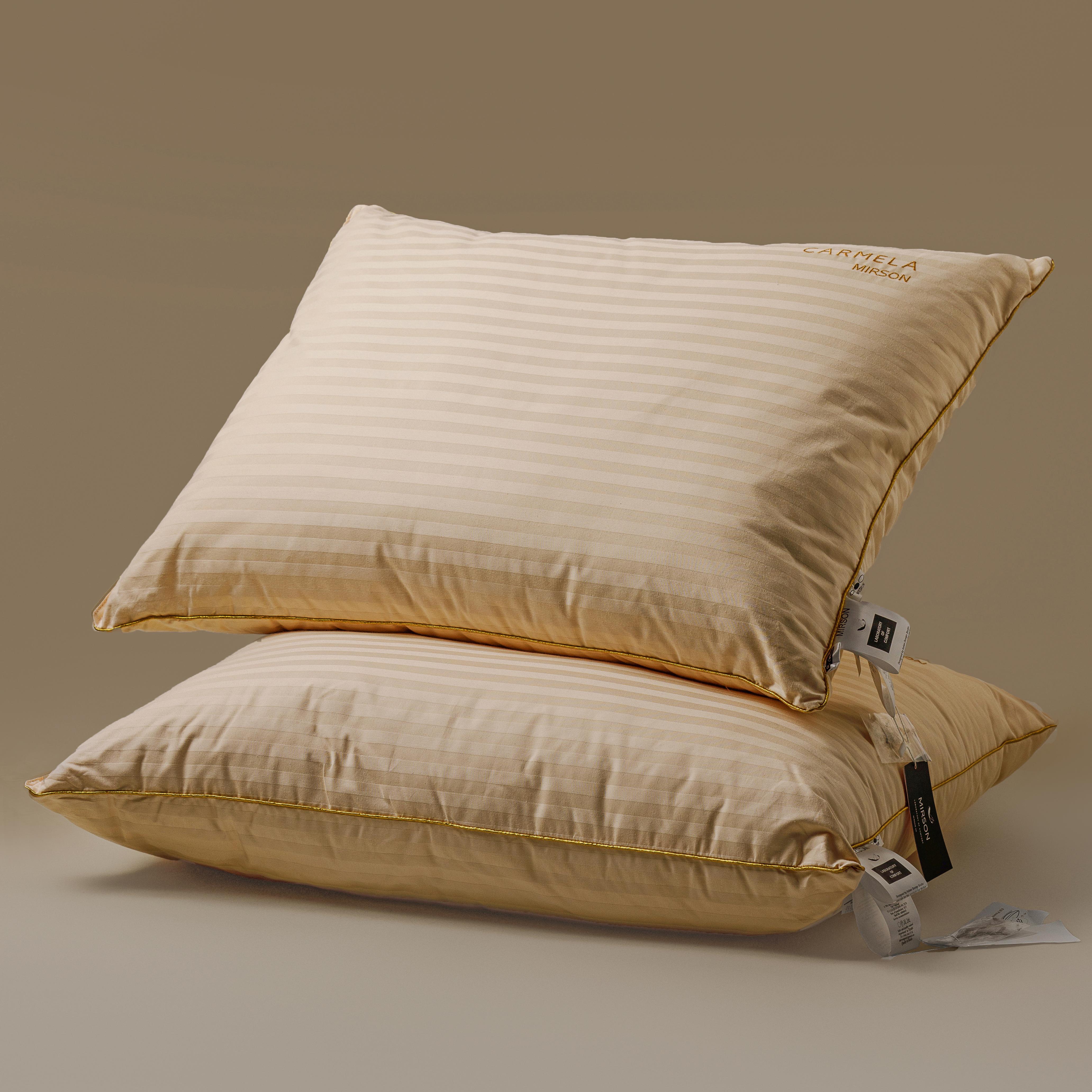 

Down-Filled Pillow №104 Carmela — 70% down, 30% feather, Fill Power 350, Medium. 50*60 бежевий