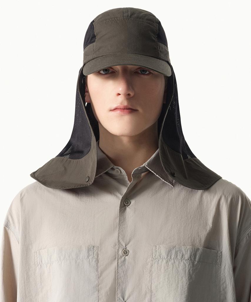 MUSINSA STANDARD [City Leisure] Mesh Long Desert Cap [Mud Grey]