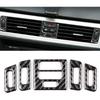 Thor-Ind Carbon Fiber Central Air Conditioning Vent Outlet Cover Trim Frame for BMW Old 3 Series E90 E92 E93 2005-2012 Car Interior Decor Decal