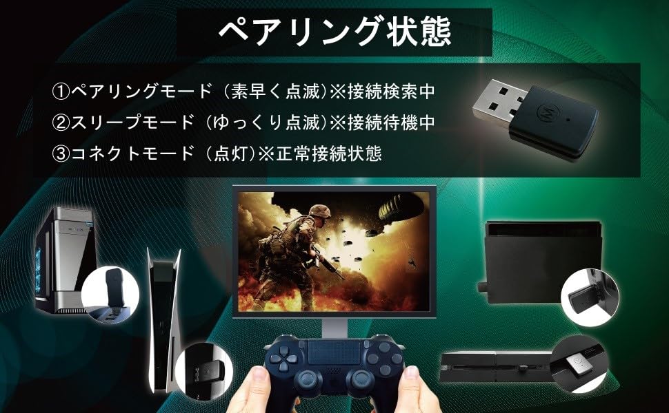with other compatible with Controller Converter for Pro Simply plug into a USB port to go wireless with your "Compatible consoles, STEAM" PS5/PS4/SW