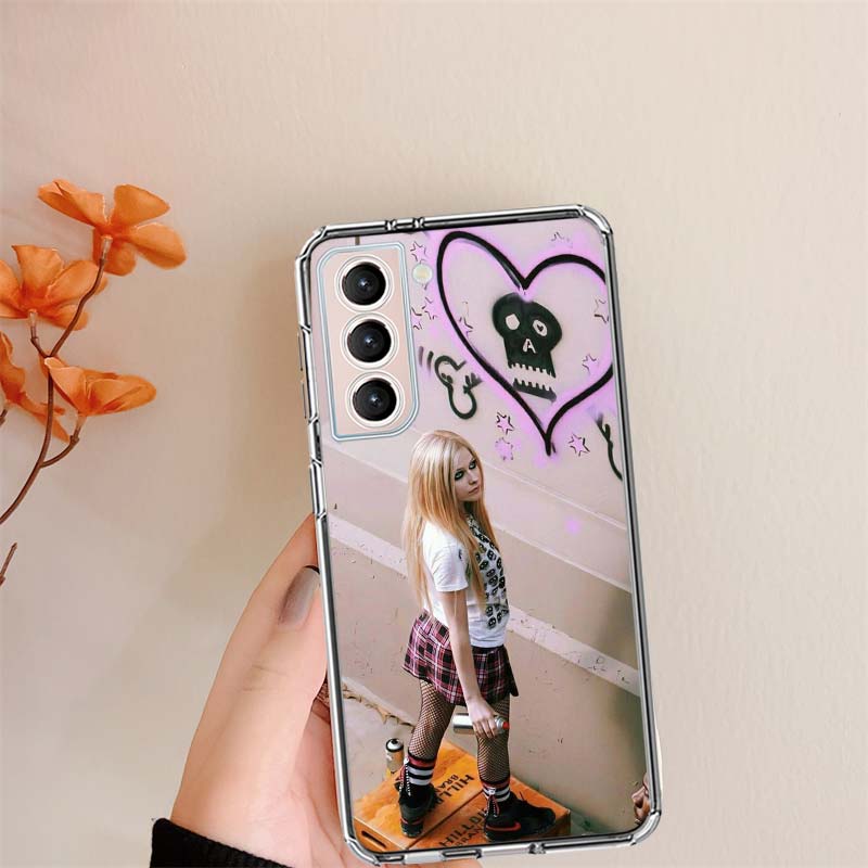 Sängerin Avril Lavigne Klare Handyhüllen für Samsung S26 Ultra Galaxy S25 Edge S24 S23 FE S21 Plus S20 S22 S10 Hülle Gemustert Com