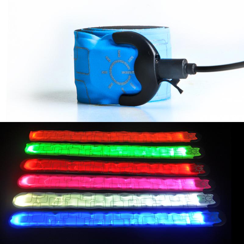 

USB LED Light-up Slap Bracelet Armband синий