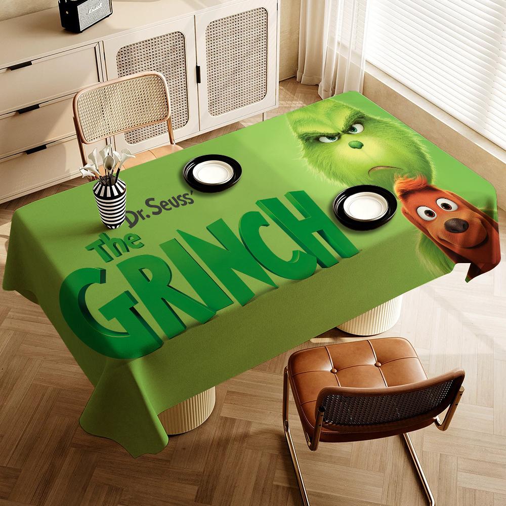 Cartoon The G-Grinchs Rectangle Waterproof Tablecloth Party Decor Farmhouse Kitchen Dining Table Cloth Wedding Decorations