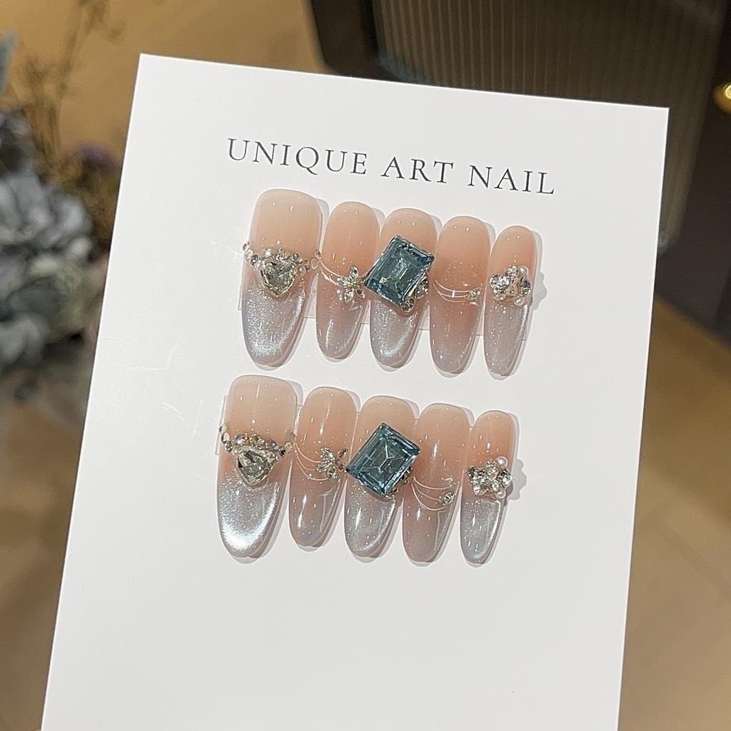 Ice Blue Milk Jelly Gentle Smudge Blush Gradient Maoyan Lake Blue K9 Rock Candy Drill Wear Armor