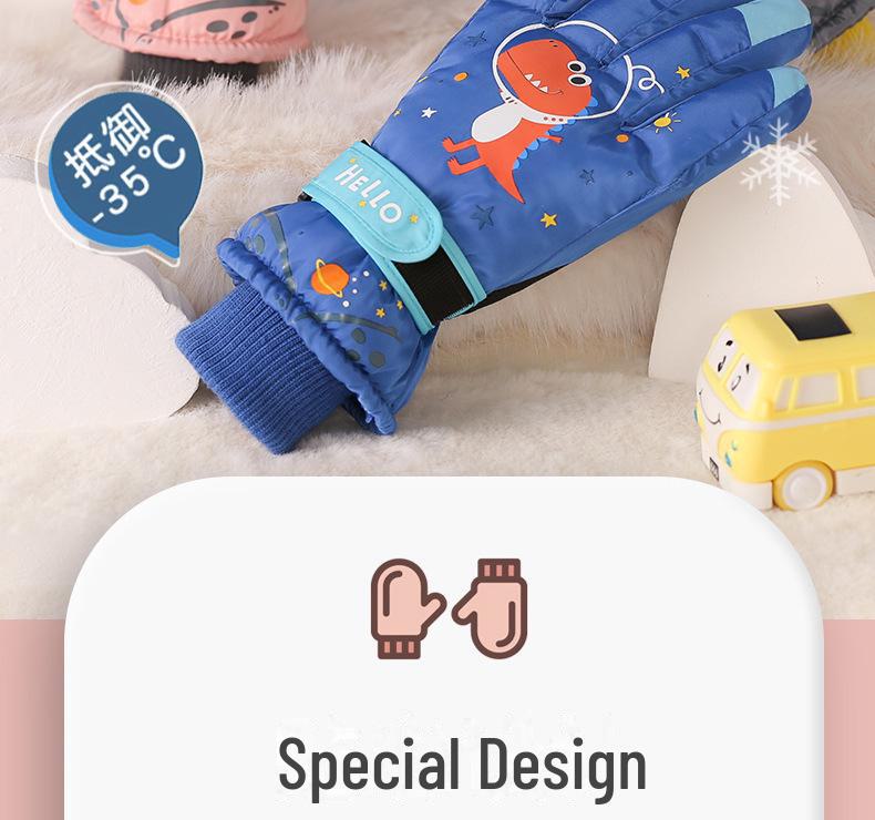 Children's Winter Touchscreen Ski & Cycling Gloves - Non-Slip, Warm, Thick Velvet, Cold-Proof Women's Design.