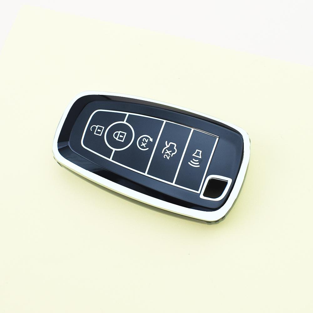 

5 Buttons Smart TPU Car Key Fob Remote Case Pouch Holder For Ford Raptor 2018 Ecosport Ranger Keyless Accessories silver edge cover чёрный