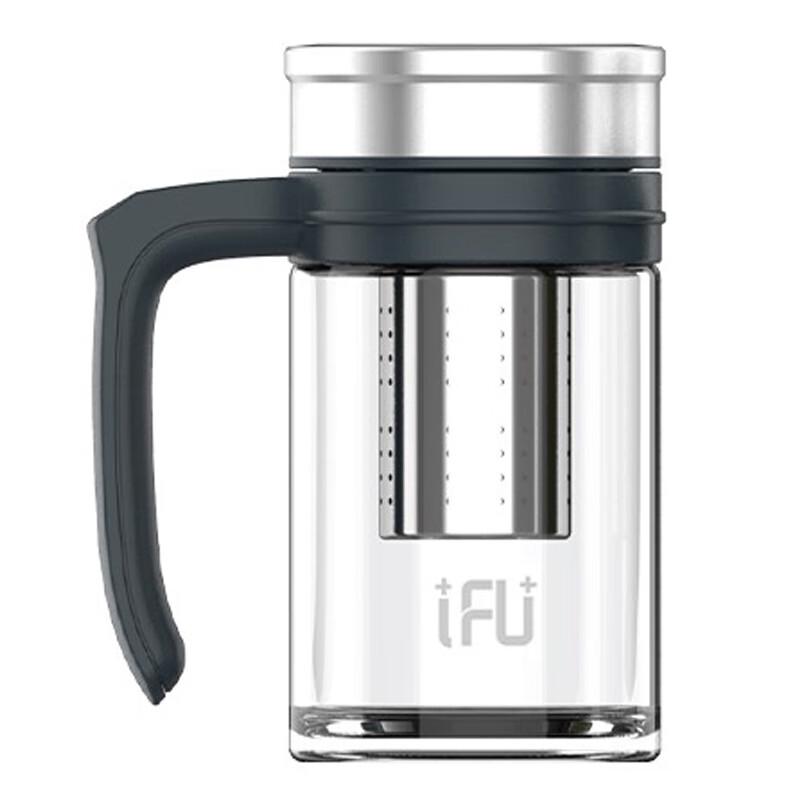 Fuguang Double-Wall Glass Tea Infuser Mug with Handle