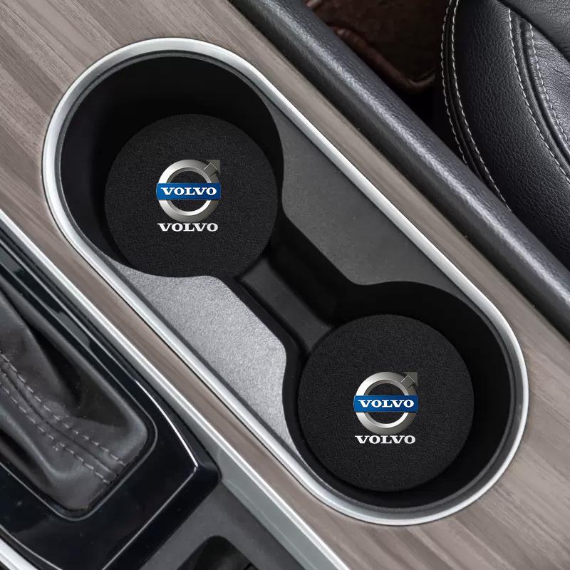 

Car Coaster Water Cup Slot Non-Slip Mat Suede Pad Accessories For Volvo XC40 XC60 XC70 XC90 V40 V60 C30 C70 S60 S80 S90 V70 V90 чорний