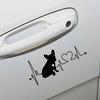 French Bulldog Heartbeat Car Bumper Window Sticker Reflective Decorative Decal