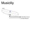 Musiclily Pro Staggered Alnico 5 Snímač pre kobylku pre Strat Elektrickú Krémový ST-TX Jedno cievkový Gitarový,