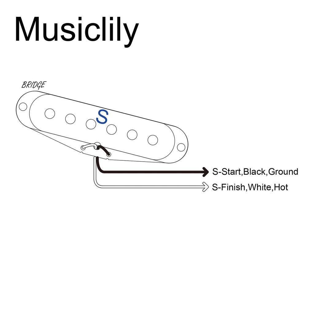 Musiclily Pro Staggered Alnico 5 Snímač pre kobylku pre Strat Elektrickú Krémový ST-TX Jedno cievkový Gitarový,