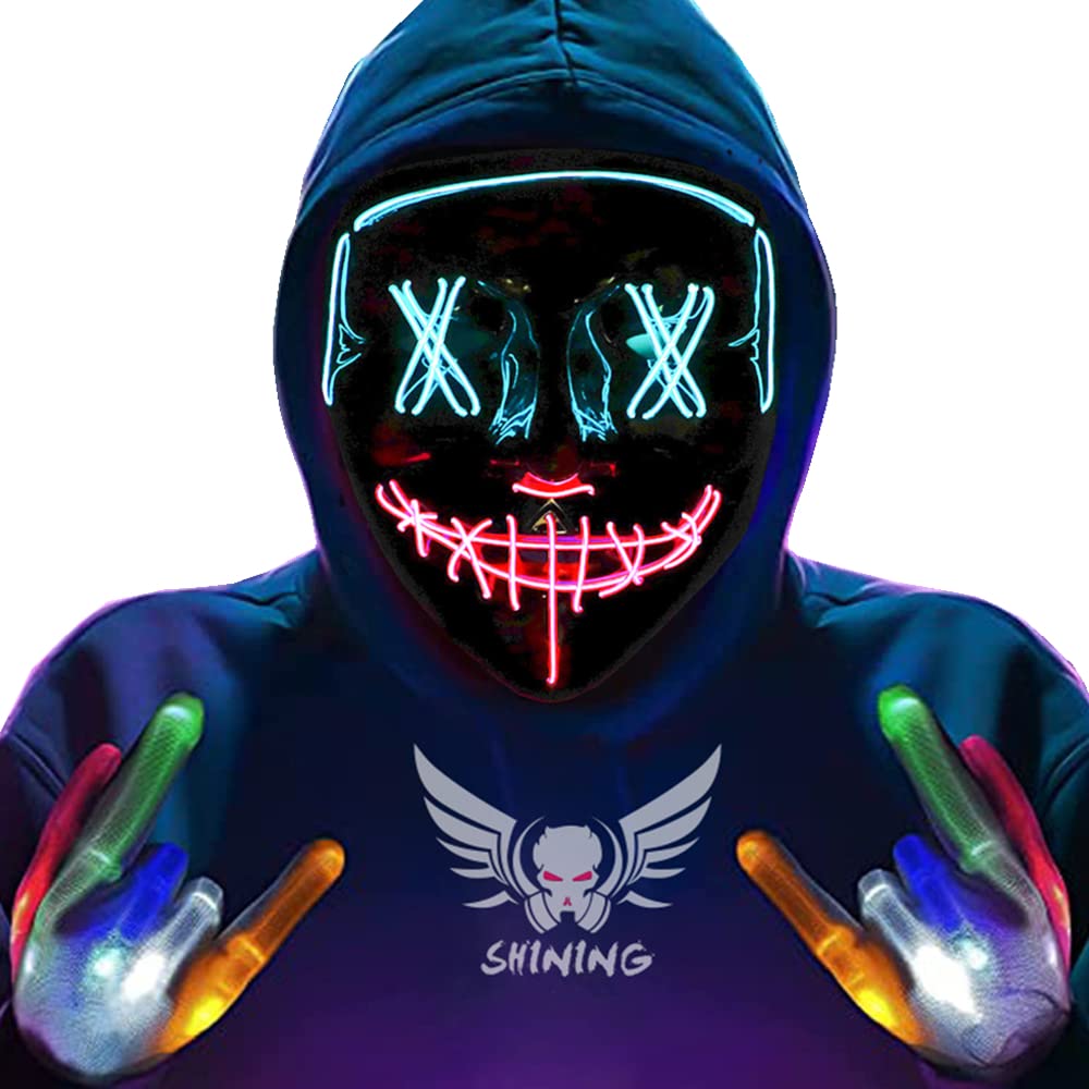 

Маска Косплей Маска Светящаяся Маска Светящаяся Маска Костюм для вечеринки Фестивальный Косплей [Abuqino]