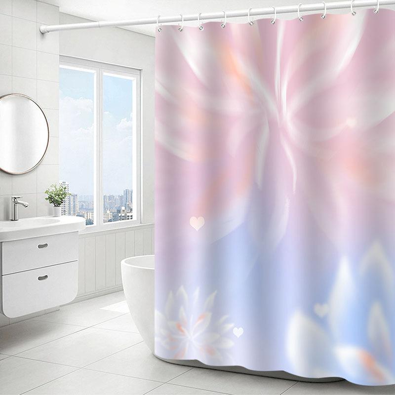 Шторка для ванной с узором «Фантастическое небо» – Элегантный водостойкий полиэстер с крючками, Машинная стирка, Декор для всех сезонов W90xH180cm