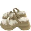 2025 Not Tired Foot Slippers Thick-soled New Trendy Word with Casual Slippers Fashionable Versatile Height Increase Women's Summer Wear